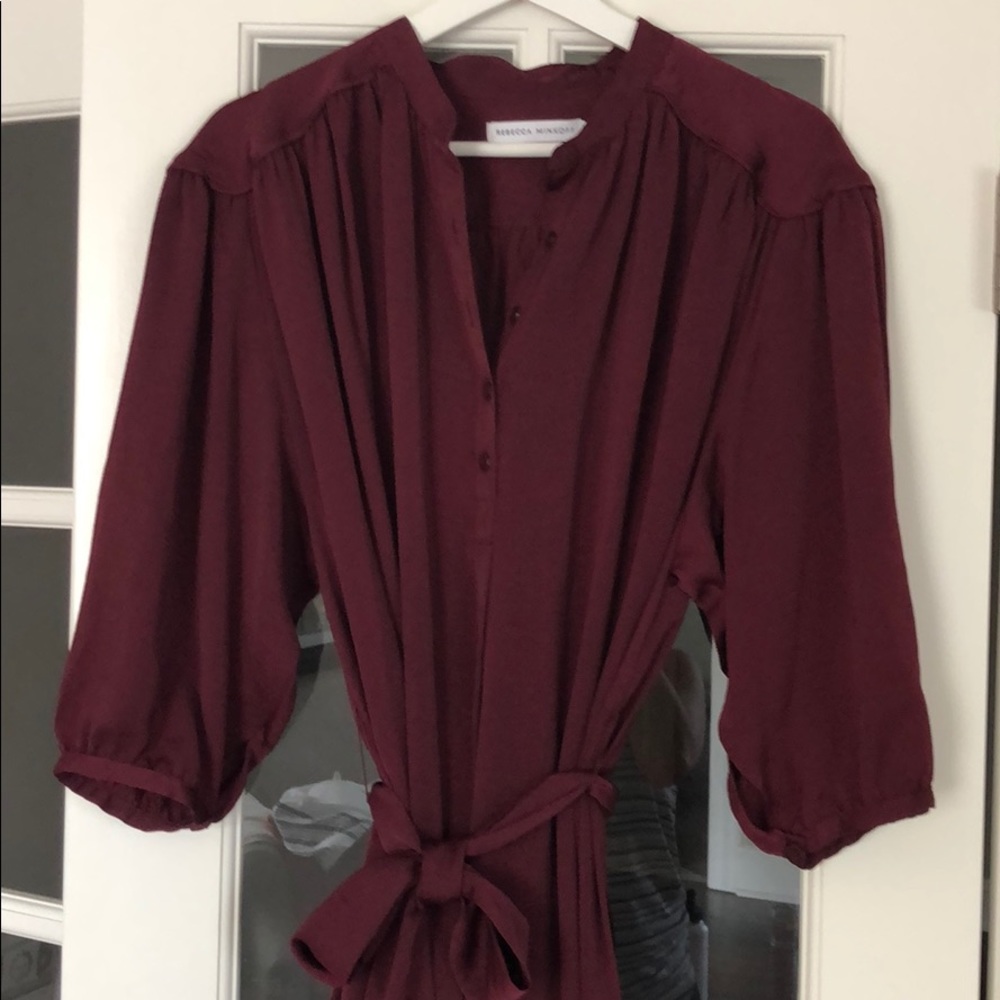 Rebecca Minkoff garnet silk dress